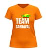 foto 9 V-hals carnaval shirt met tekst team carnaval en confetti