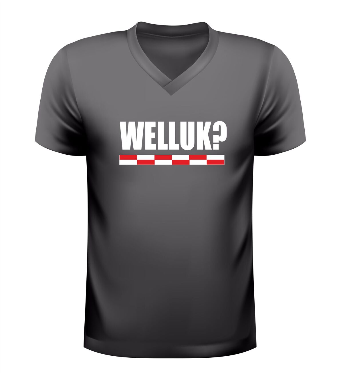 V hals carnaval shirt welluk? Brabants rood wit geblokt motief