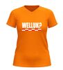 foto 9 V hals carnaval shirt welluk? Brabants rood wit geblokt motief