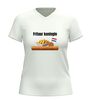 foto 6 V-hals Dames shirt Frituurkoningin grappig Friet shirt met snack afbeelding