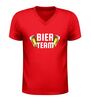 foto 4 V hals feestshirt bier team bierglazen design voor carnaval en vrijgezellenfeest