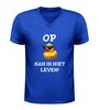 foto 2 V-Hals feestshirt op eentje kan ik niet leven humoristisch eend design