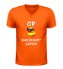 foto 3 V-Hals feestshirt op eentje kan ik niet leven humoristisch eend design