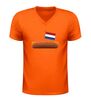foto 3 V-hals kroket t-shirt met Hollandse vlag  Hollands design