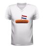 foto 6 V-hals kroket t-shirt met Hollandse vlag  Hollands design