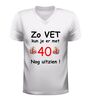 foto 6 V-hals shirt 40 jaar zo vet kun je er met 40 nog uitzien verjaardag