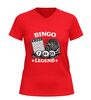foto 10 V-hals shirt bingo legend feestelijk bingo shirt met bingokaart en bingomolen