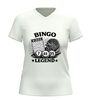 foto 12 V-hals shirt bingo legend feestelijk bingo shirt met bingokaart en bingomolen