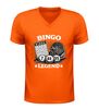 foto 3 V-hals shirt bingo legend feestelijk bingo shirt met bingokaart en bingomolen
