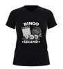 foto 7 V-hals shirt bingo legend feestelijk bingo shirt met bingokaart en bingomolen