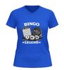 foto 8 V-hals shirt bingo legend feestelijk bingo shirt met bingokaart en bingomolen