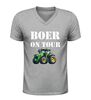 foto 5 V hals shirt boer on tour grappig shirt met tractor print