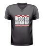 V hals shirt brabant hedde gij geen bier bij? rood-wit geblokt brabantse tekst Shirt