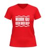 foto 10 V hals shirt brabant hedde gij geen bier bij? rood-wit geblokt brabantse tekst Shirt