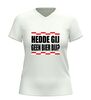foto 12 V hals shirt brabant hedde gij geen bier bij? rood-wit geblokt brabantse tekst Shirt