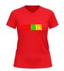 foto 10 V-hals shirt dames en heren Carnaval feestshirt in groen geel rood