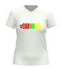 foto 12 V-hals shirt dames en heren Carnaval feestshirt in groen geel rood