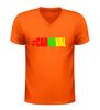 foto 3 V-hals shirt dames en heren Carnaval feestshirt in groen geel rood