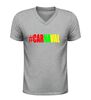 foto 5 V-hals shirt dames en heren Carnaval feestshirt in groen geel rood