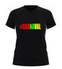 foto 7 V-hals shirt dames en heren Carnaval feestshirt in groen geel rood