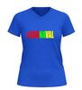 foto 8 V-hals shirt dames en heren Carnaval feestshirt in groen geel rood