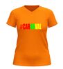 foto 9 V-hals shirt dames en heren Carnaval feestshirt in groen geel rood