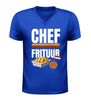 foto 2 V-hals shirt dames en heren chef frituur grappig t-shirt met patat frikandel en bitterbal