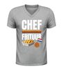 foto 5 V-hals shirt dames en heren chef frituur grappig t-shirt met patat frikandel en bitterbal