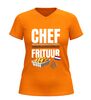 foto 9 V-hals shirt dames en heren chef frituur grappig t-shirt met patat frikandel en bitterbal
