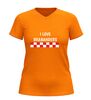 foto 9 V-hals shirt dames en heren i love brabanders rood-wit geblokt brabant design