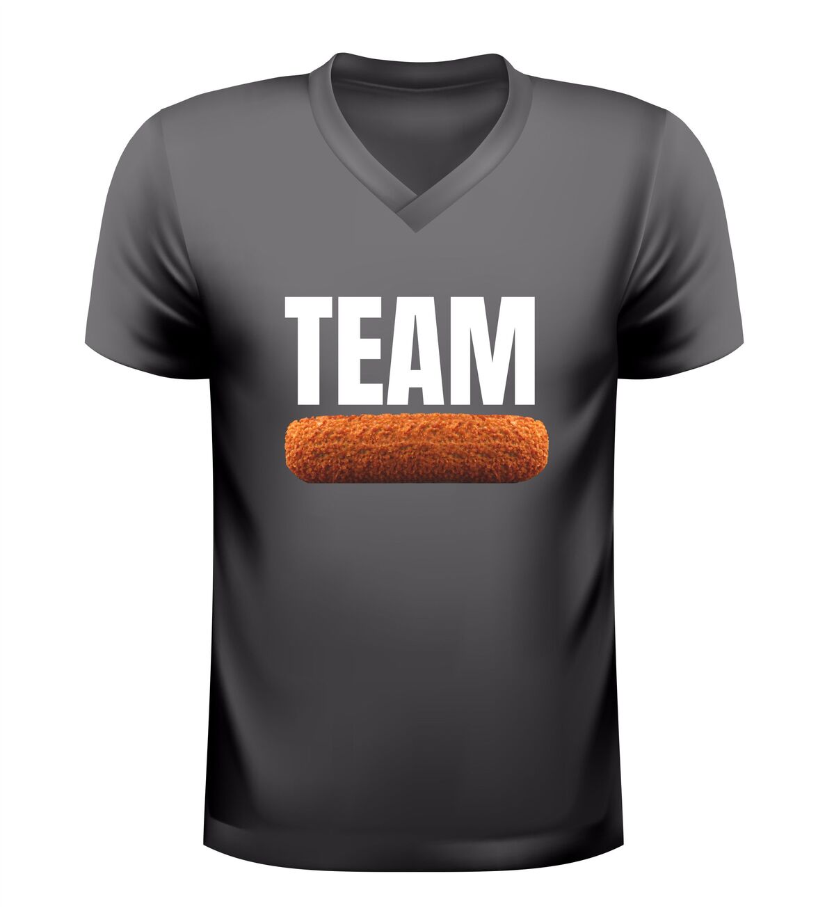 V hals Shirt dames en heren team kroket met kroket afbeelding