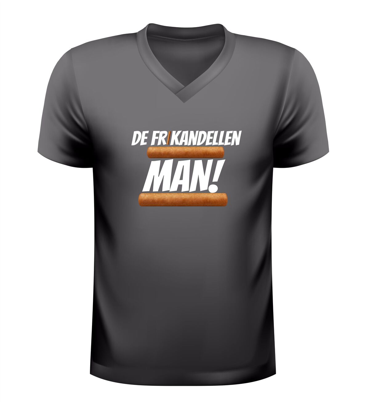 V hals shirt de frikandellen man grappig shirt met frikandellen origineel cadeau