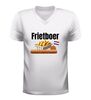 foto 6 V hals shirt frietboer grappig snack shirt met friet frikandellen en bitterbal