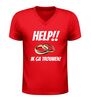 foto 4 V hals shirt help ik ga trouwen grappig t-Shirt met ringen print voor vrijgezellenfeest