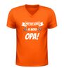 foto 3 V-Hals shirt heren hiep hiep hoera ik word opa leuk aankondiging t-shirt