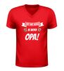 foto 4 V-Hals shirt heren hiep hiep hoera ik word opa leuk aankondiging t-shirt