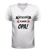 foto 6 V-Hals shirt heren hiep hiep hoera ik word opa leuk aankondiging t-shirt