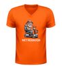 foto 3 V hals shirt heren pensioen grappig t-shirt met oude man op scootmobiel