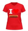 foto 10 V hals shirt i love kroket met Kroket afbeelding grappig snack shirt