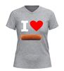 foto 11 V hals shirt i love kroket met Kroket afbeelding grappig snack shirt
