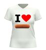 foto 12 V hals shirt i love kroket met Kroket afbeelding grappig snack shirt
