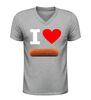 foto 5 V hals shirt i love kroket met Kroket afbeelding grappig snack shirt