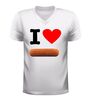 foto 6 V hals shirt i love kroket met Kroket afbeelding grappig snack shirt