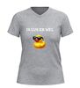 foto 11 V-hals shirt  ik lus er wel eentje met eend en zonnebril grappig feestshirt
