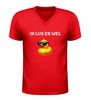 foto 4 V-hals shirt  ik lus er wel eentje met eend en zonnebril grappig feestshirt