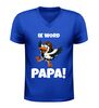 foto 2 V hals shirt ik word papa grappig aankondigingsshirt met ooievaar