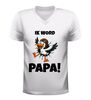 foto 6 V hals shirt ik word papa grappig aankondigingsshirt met ooievaar