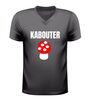 foto 1 V-hals shirt kabouter met paddenstoel print t-shirt met humor