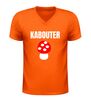 foto 3 V-hals shirt kabouter met paddenstoel print t-shirt met humor