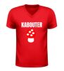 foto 4 V-hals shirt kabouter met paddenstoel print t-shirt met humor